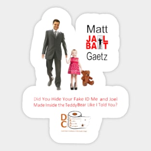 'Jail-Bait' - Gaetz Sticker